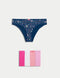 5pk Cotton Lycra™ Brazilian Knickers